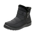 thumbnail image 1 of gakvbuo Snow Boots For Women Short Boots Outdoor Women Snow Boots Round Toe Shoes Slip On Casual Zipper Boots, 1 of 7