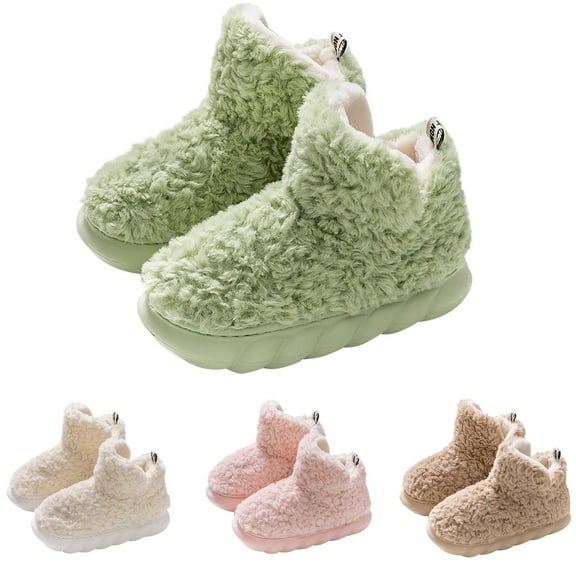 gakvbuo Snow Boots For Women Short Boots Women's Plush And Winter Warm Casual Home Wearing Thick Soled Snow Boots For Outdoor Wear