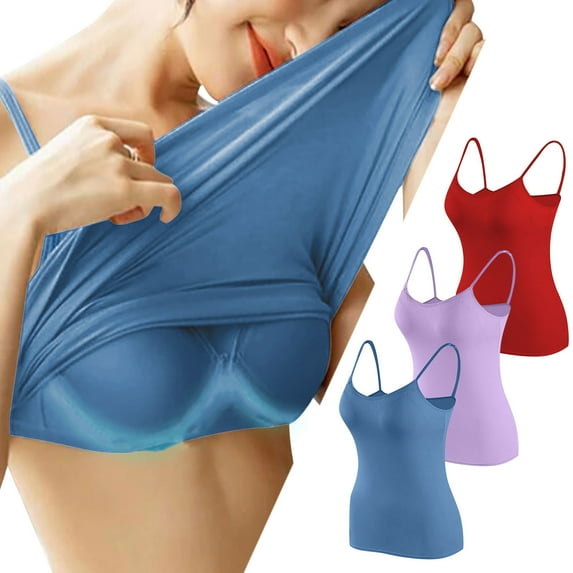 gakvbuo Sports Bra Tops For Womens High Elastic Body Shaping Nursing Underwear Camisole Brasieres Wirefree Padded Support Yoga Bras Gym Running Workout Tank Tops For Workout Sleeping Traveling(3Pcs)
