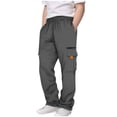 thumbnail image 1 of gakvbuo Sports Sweatpants for Student Teen Trendy Drawstring Athletic Jogger Pants Sweatpants Lightweight for 3-13Years, 1 of 6