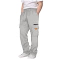 thumbnail image 1 of gakvbuo Sports Sweatpants for Student Teen Trendy Drawstring Athletic Jogger Pants Sweatpants Lightweight for 3-13Years, 1 of 6