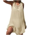 thumbnail image 1 of gakvbuo Summer Beach Cover Up Dress For Women Swimwear Bikini Crochet Bathing Suit Coverups Womens Bathing Suit Bikini Swimsuit Coverup Beach Crochet Loose Hollow Out Coverup Skirt, 1 of 5
