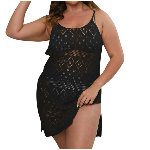 gakvbuo Summer Beach Cover Up Dress For Women Swimwear Bikini Bathing Suit Coverups Women’s Plus Bathing Suit Cover Up For Beach Pool Swimwear Crochet Dress