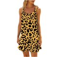 thumbnail image 1 of gakvbuo Summer Beach Cover Up Dresses For Women Casual Crew Neck T Shirt Dress Sleeveless Sundress Tank Mini Dress, 1 of 6
