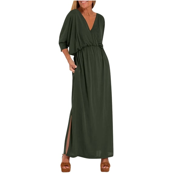 gakvbuo Summer Dress For Women Maxi Dress Peplum Dress Women's Sleeveless Back Dress