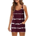 thumbnail image 1 of gakvbuo Summer Dresses For Women 2024 Vacation Trendy Beach Dresses Women's Fashion V-Neck Sleeveless Pockets Pullover Dress Shorts Suits, 1 of 5