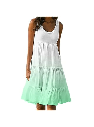 Kitsin Women's Short Sleeve Wrap Dress Summer V Neck High Waist Flowy  Tiered Ruffle Party Midi Dresses with Belt