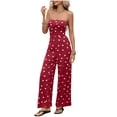 thumbnail image 1 of gakvbuo Summer Jumpsuits for Womens Sleeveless Racerback Back-Strap Long Pants Overalls Romper Playsuit Suspender, 1 of 8