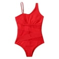 thumbnail image 1 of gakvbuo Summer Bathing Suit for Women One Piece Plus Size Swimsuit for Women Swimsuit Halter Plunge V Neck Monokini Ruched Tummy Control Suits Tropical Swimwear Suits, 1 of 9