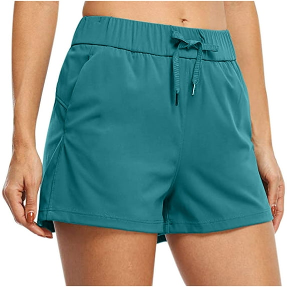 gakvbuo Summer Running Shorts for Women High Waisted Bike Shorts Workout Shorts Yoga Short Workout Quick Dry Athletic Gym Shorts Drawstring Shorts for Women with Pockets