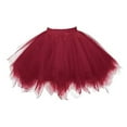thumbnail image 1 of gakvbuo Summer Savings Clearance Women Mesh Skirt Princess Elastic Skirt Adult Short Dancing Skirt, 1 of 2
