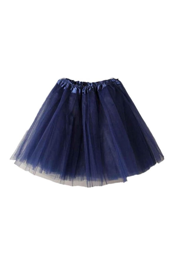 Summer Women Et Layered Organza Lace Mini Skirt Navy