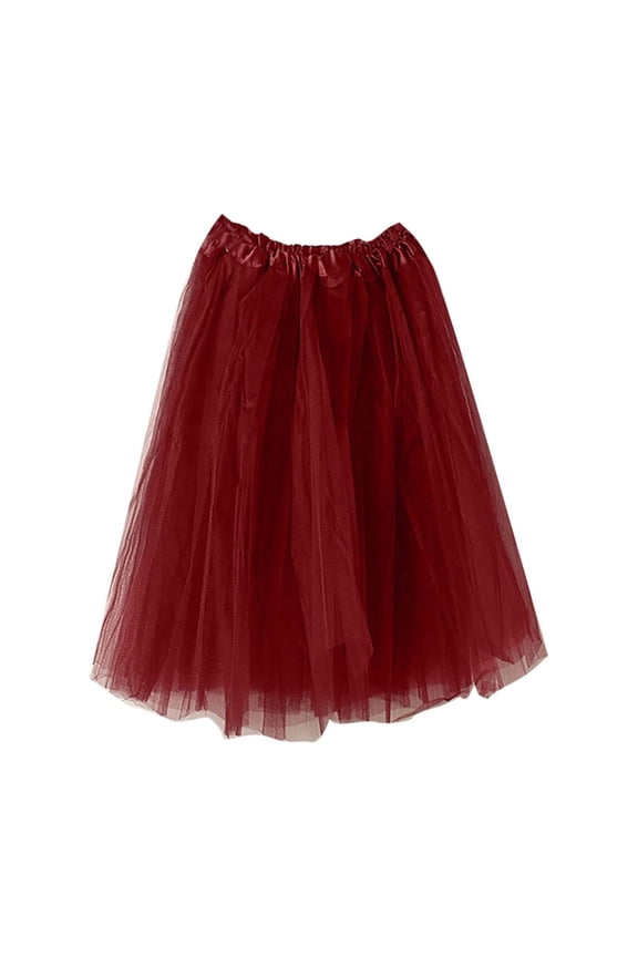 Summer Womens High Quality Pleated Gauze Short Skirt Adult Tutu Dancing Skirt