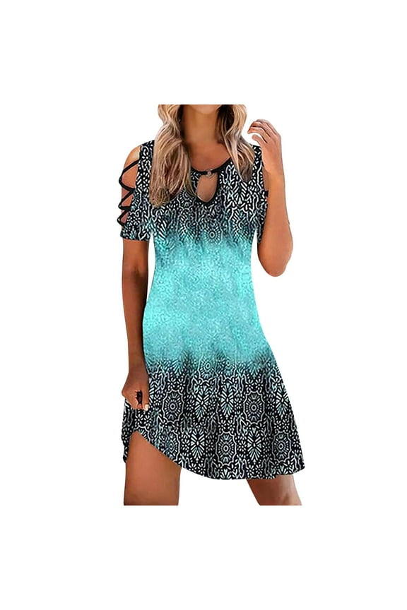 Summer Summer Dresses for Women Plus Size Dress Boho Dress Floral Printed Tank Slim-Fit Off Shoulder Corset Dress V-Neck Loose Beach Short Mini Sundress