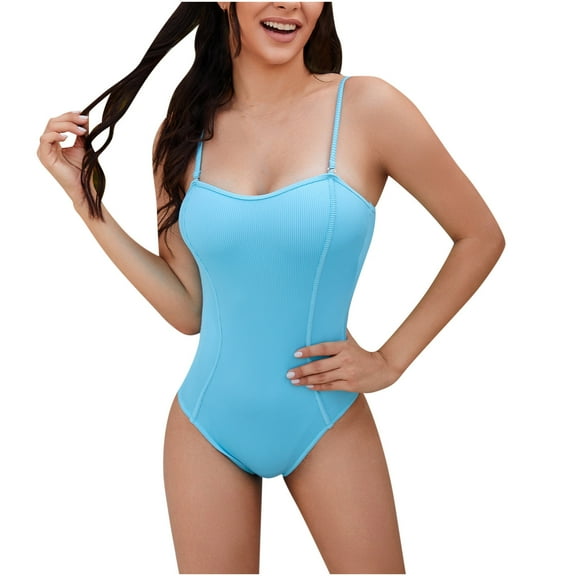 gakvbuo Summer Swimsuit Women One Piece Bathing Suit for Women Plus Size Swimsuit for Women Monokinis Bikini With Chest Pads Without Underwire Strap Swimsuit Beach