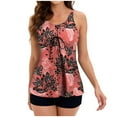 thumbnail image 1 of gakvbuo Summer Tankini Swimsuits for Women Two Piece Bathing Suits Floral Print Tank Top with Boyshorts Tummy Control Swimming Suits, 1 of 4