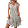 thumbnail image 1 of gakvbuo Summer Tank Dress For Women Mini Dress Sundress Women's Loose Casual Striped Sleeveless Dress, 1 of 5