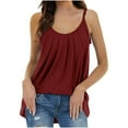 thumbnail image 1 of gakvbuo Summer Tank Top for Womens 2025 Summer Savings Women Summer Fashion Casual Sleeveless Round-Neck Solid Tank Tops Blouse Vest, 1 of 7