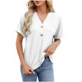thumbnail image 1 of gakvbuo Summer Tops For Women 2024 Eyelet Embroidery Short Sleeve Shirts Womens Fashion Print Tops Short Sleeve Out Blouse Funny Round Neck T-Shirt Tops Tank Top, 1 of 4