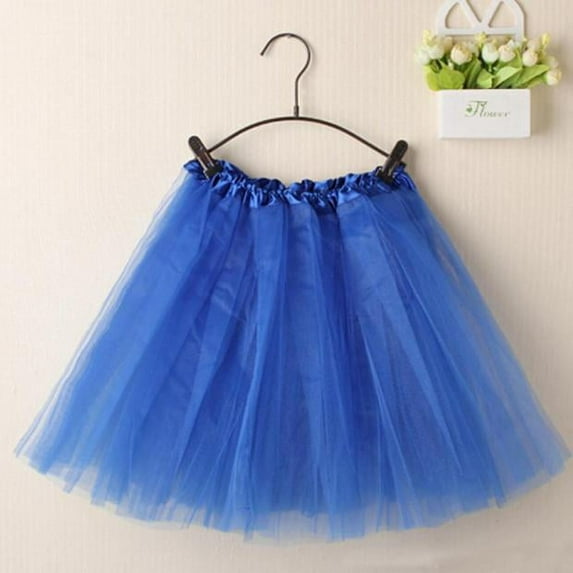 gakvbuo Summer Women Et Layered Organza Lace Mini Skirt Blue