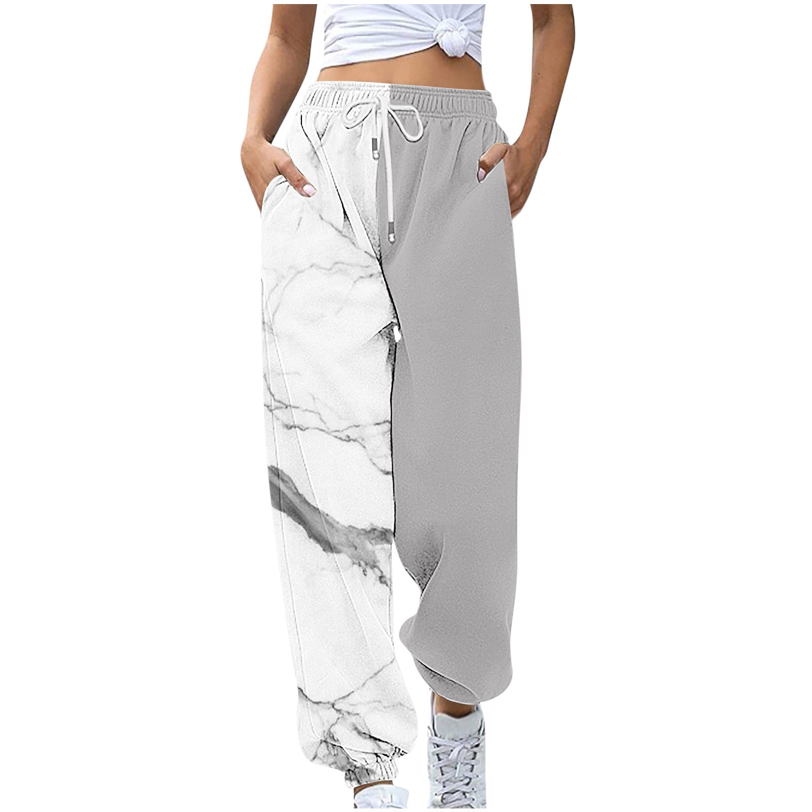 gakvbuo Sweatpants For Women Cargo Pants Drawstring Baggy Cinch Bottom