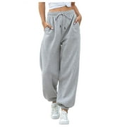Xinqinghao Baggy Sweatpants For Women Sweatpants Men Are Loose Vintage  Thick Durable Heavy Weight Long Sport Casual Oversized Sweat Pants Womens  Lounge Pants Z XXL 