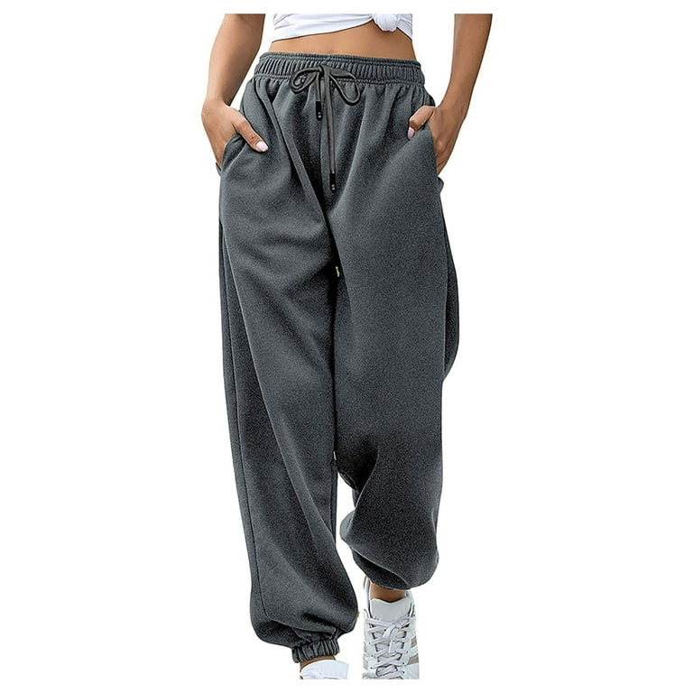 gakvbuo Women's Lightweight Loose Sweatpants, High Waist