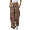 thumbnail image 1 of gakvbuo Sweatpants For Women Cargo Pants Drawstring Baggy Cinch Bottom Sweatpants Pockets High Waist Sporty Gym Athletic Fit Jogger Pants Lounge Trousers, 1 of 5