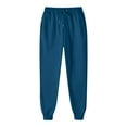 thumbnail image 1 of gakvbuo Sweatpants For Women Winter Solid Color High Waist Warm Pants Thick Lined Athletic Jogger Fleece Drawstring Lace-Up Thermal Lined Sweatpants With Pockets, 1 of 2