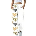thumbnail image 1 of gakvbuo Tapered Running Baggy Cinch Bottom Sweatpants For Women Cargo Pants Drawstring Valentines Day Print High Waist Athletic Workout Jogger Pants Full-Length Lounge Sporty Trousers With Pockets, 1 of 2