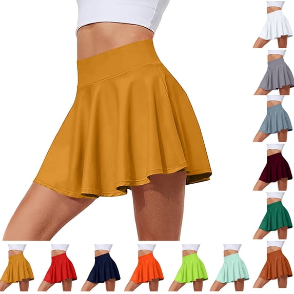 gakvbuo Tennis Skirt for Womens Pleated Skorts High Waisted Sports Yoga Skirt with Pocket