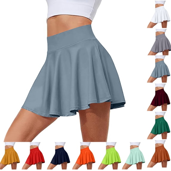 gakvbuo Tennis Skirt for Womens Pleated Skorts High Waisted Sports Yoga Skirt with Pocket