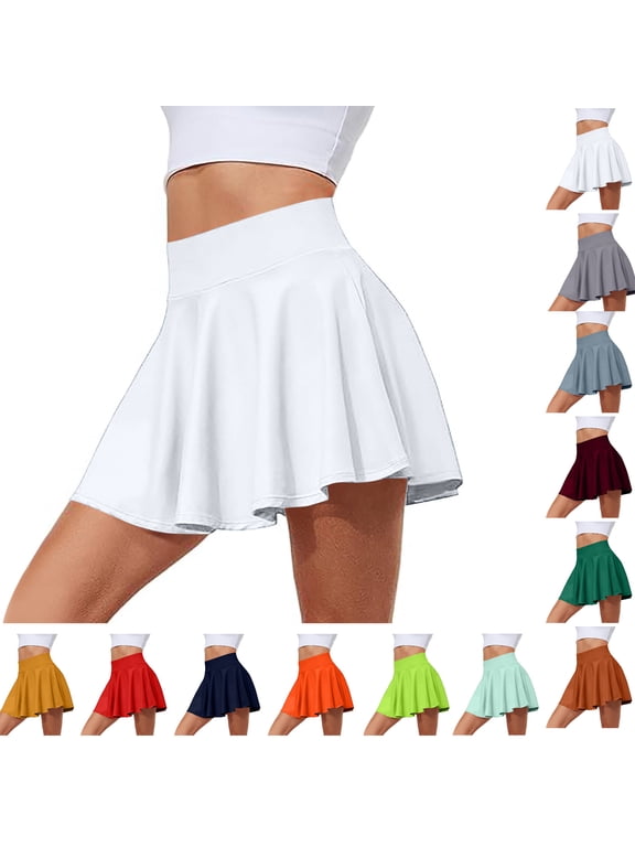 Tennis Skirt for Womens Pleated Skorts High Waisted Sports Yoga Skirt with Pocket