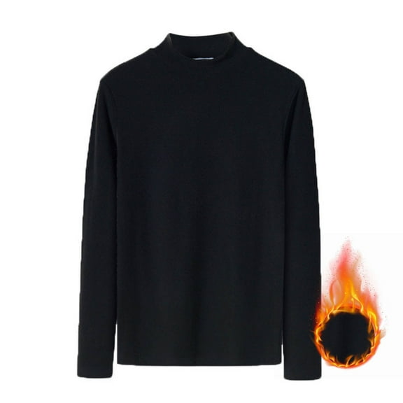 gakvbuo Thermal Tops for Men Long Sleeves High Elasticity Keep Warml Underwear Tops Undershirt for Women Cotton Warm Base Layer Thickened Underwear Male Thermal Underwear Tops