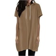 thumbnail image 1 of gakvbuo Tunic Tops with Pockets for women Blouse Casual Long Tops To Wear With Leggings Short Sleeve Party Top Loose Oversized Tshirts, 1 of 6