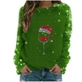 thumbnail image 1 of gakvbuo Christmas Sweater for Women Christmas Sweatshirt Crewneck Print Long Sleeve Blouse Pullover Sweatshirt Tunic Tops Hoodless Sweatshirt, 1 of 4