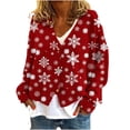 thumbnail image 1 of gakvbuo Ugly Christmas Sweater for Women Christmas Cardigans Long Sleeve Fall Oversized Open Front Button Down Knit Cardigan Sweaters V-Neck Lightweight Cardigans Knit Outerwear Jacket Tops, 1 of 5