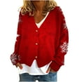 thumbnail image 1 of gakvbuo Ugly Christmas Sweater for Women Christmas Cardigans Long Sleeve Fall Oversized Open Front Button Down Knit Cardigan Sweaters V-Neck Lightweight Cardigans Knit Outerwear Jacket Tops, 1 of 5