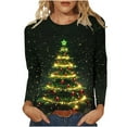 thumbnail image 1 of gakvbuo Christmas Sweatshirt For Women 3/4 Sleeve Work Business Blouse Tunic Tops Crewneck Sports T-Shirts Pullover Sweatshirt For Women Gifts for Christmas, 1 of 6