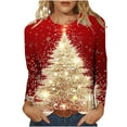 thumbnail image 1 of gakvbuo Christmas Sweatshirt For Women 3/4 Sleeve Work Business Blouse Tunic Tops Crewneck Sports T-Shirts Pullover Sweatshirt For Women Gifts for Christmas, 1 of 6