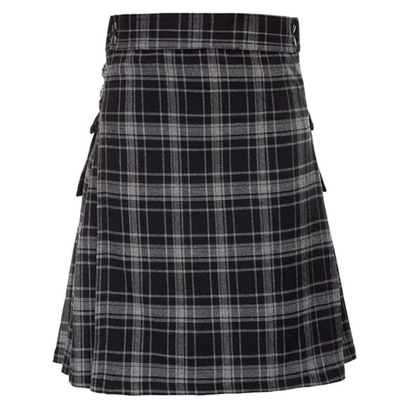 gakvbuo Utility Kilts For Men Skirt Cargo Short Sport Kilt Traditional Highland Scottish Utility Kilts Plaid Pleated Skirt With Pocket
