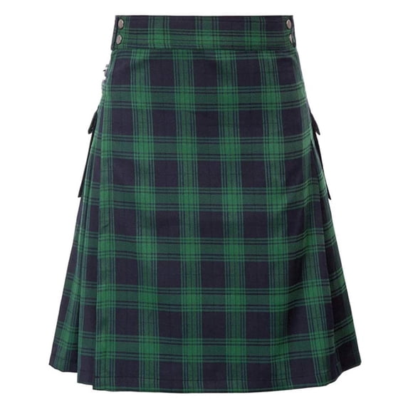 gakvbuo Utility Kilts For Men Skirt Cargo Short Sport Kilt Traditional Highland Scottish Utility Kilts Plaid Pleated Skirt With Pocket