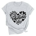 thumbnail image 1 of gakvbuo Valentine'S Day T Shirts For Women Cute Heart Print Novelty Graphic Tees Casual Short Sleeve Top Women Printing Short Sleeve Top Short Sleeve Round Neck Top Shirt, 1 of 2