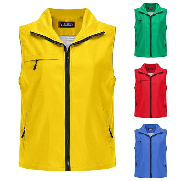 gakvbuo Women Breathable Fishing Travel Hiking Waistcoat Jacket