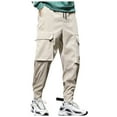 thumbnail image 1 of gakvov Cargo Pants For Men Men Solid Color Casual Pants Drawstring Mouth Hiking Work Pants Outdoor Clothing, 1 of 8