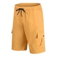 thumbnail image 1 of gakvov Cargo Pants For Men Cargo Pants For Mens Plus Size Bermuda Shorts Joggers Sweatpants Shorts Loose Fit Knee Length With Pocket Straight Lace-Up Elastic Shorts, 1 of 7