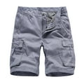 thumbnail image 1 of gakvov Cargo Pants For Men Plus Size Cargo Pants For Men Casual Pure Loose Fit Zipper Button Multi-Pocket Overalls Straight Leg Pants Outdoor Tooling Short Pants, 1 of 5