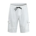 thumbnail image 1 of gakvov Cargo Pants For Men Cargo Pants For Mens Plus Size Bermuda Shorts Joggers Sweatpants Shorts Loose Fit Knee Length With Pocket Straight Lace-Up Elastic Shorts, 1 of 4