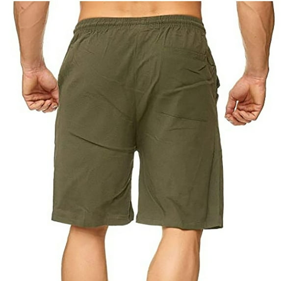 gakvov Cargo Shorts For Men Loose Fit Shorts Athletic Sports And Leisure Cotton And Linen Shorts Running Training Pants With Pocket