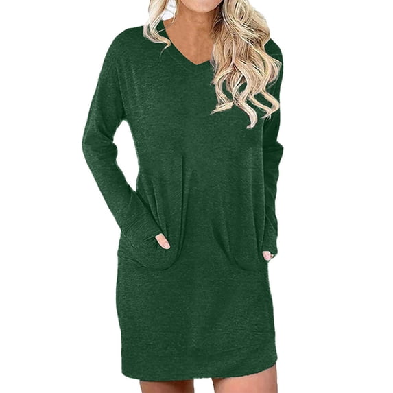 gakvbuo Fall Sweaters for Women Plus Size Pullover Tops Fall 2022 Women'S Casual Long Sleeve Pockets O-Neck Solid Color T-Shirts Blouse Tops
